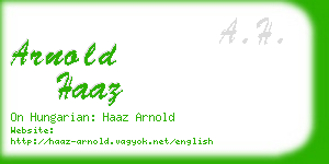 arnold haaz business card